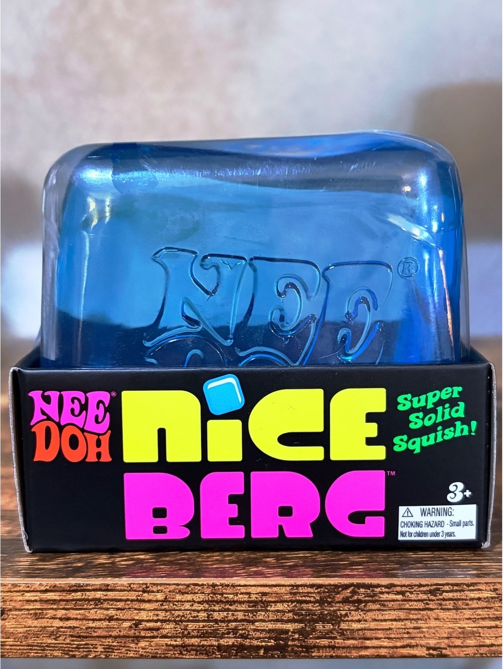 NeeDoh Nice Berg Blue XL Giant NeeDoh Niceberg Solid Squish Cube